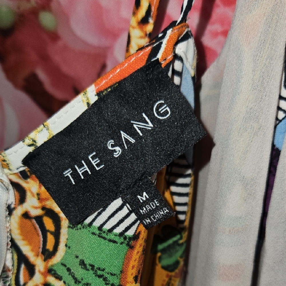 THE SANG multicolor mini dress sz Medium, like new condition - Picture 6 of 7